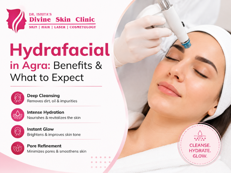 Hydrafacial in Agra for cleansing and skin hydration